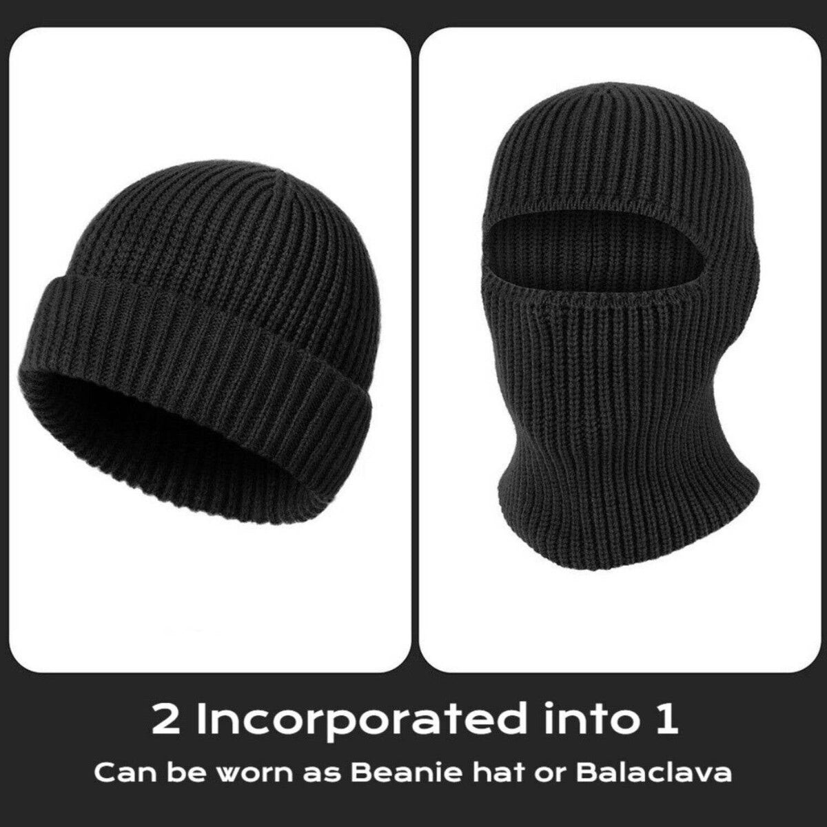 Knit Balaclava - With Both Wearing Method - Movagear