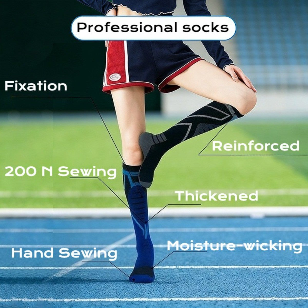 Sports Compression Socks for Outdoor Running - Calf Compression Workout Socks