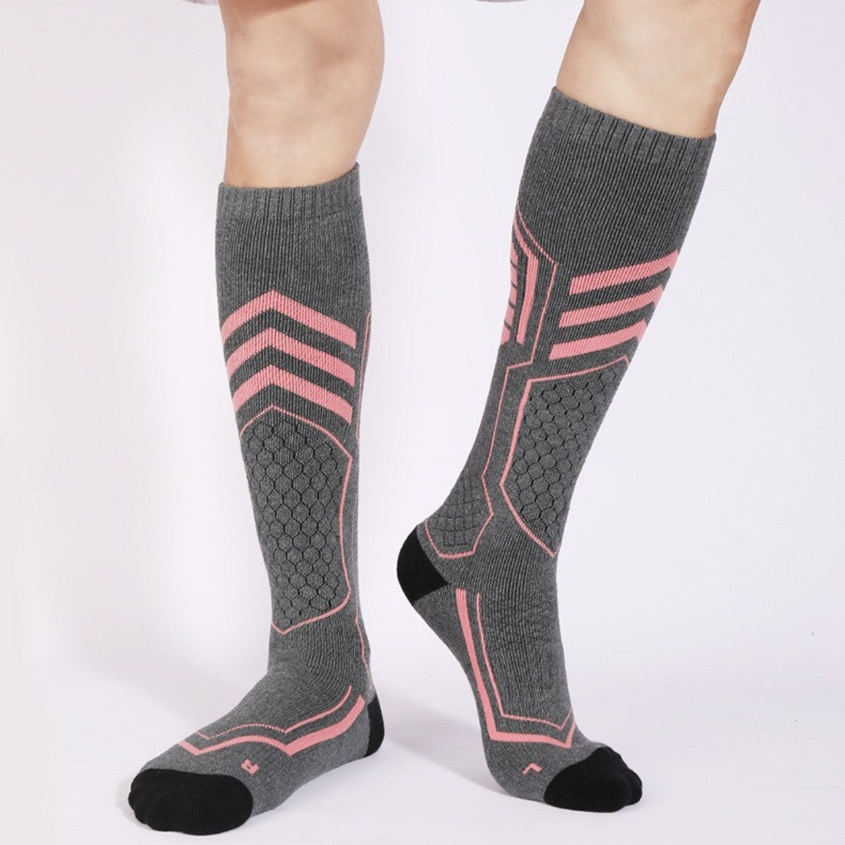 Ski Socks Thermal Warm - Winter Thick Knee High Snowboarding Socks For Unisex