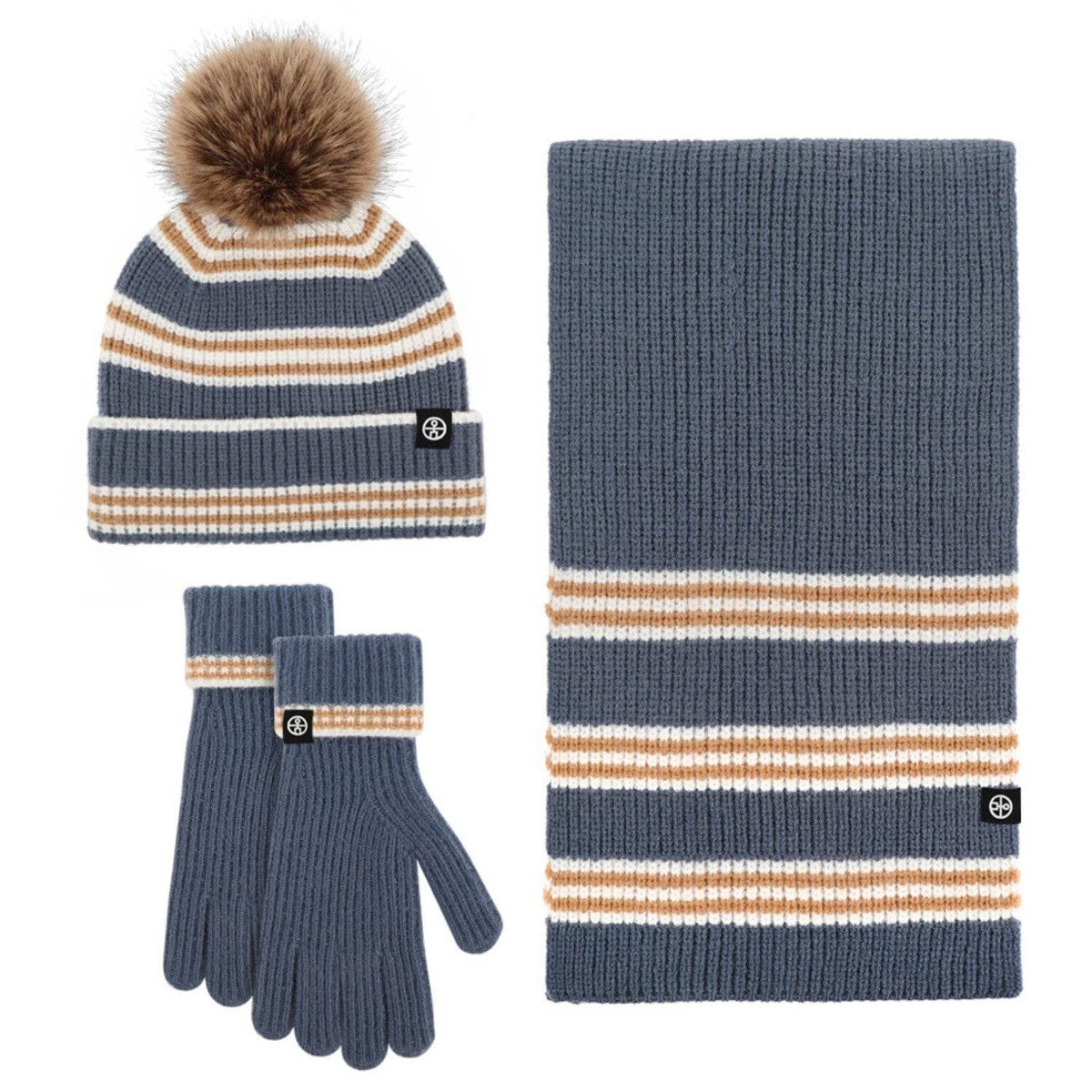 Winter Beanie Hat + Scarf + Gloves Set for Women - Movagear