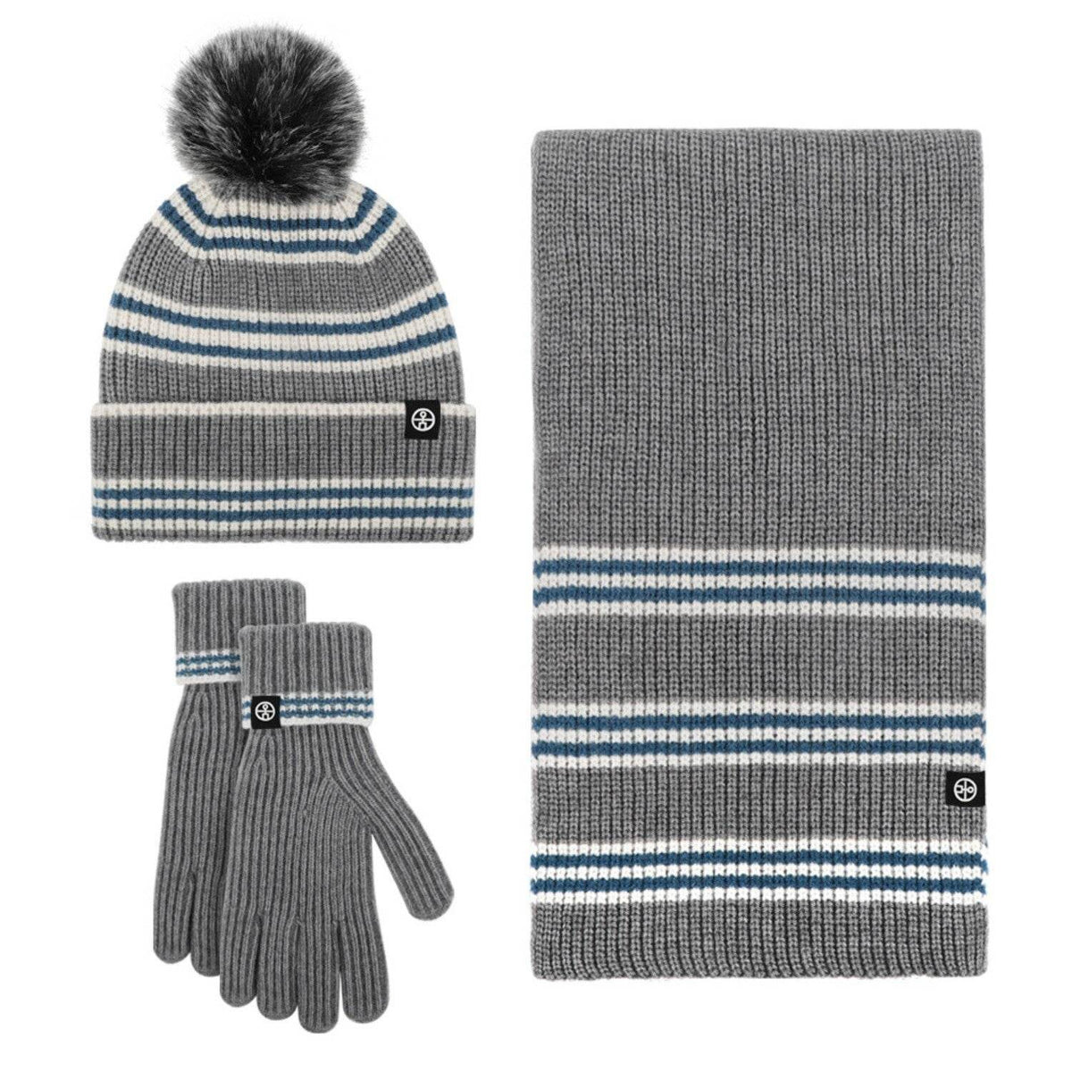 Winter Beanie Hat + Scarf + Gloves Set for Women - Movagear