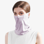UPF50+ Women's Face Mask Neck Gaiter Scarf Breathable Sun Protection Face Cover