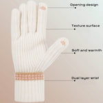 Winter Beanie Hat + Scarf + Gloves Set for Women - Movagear