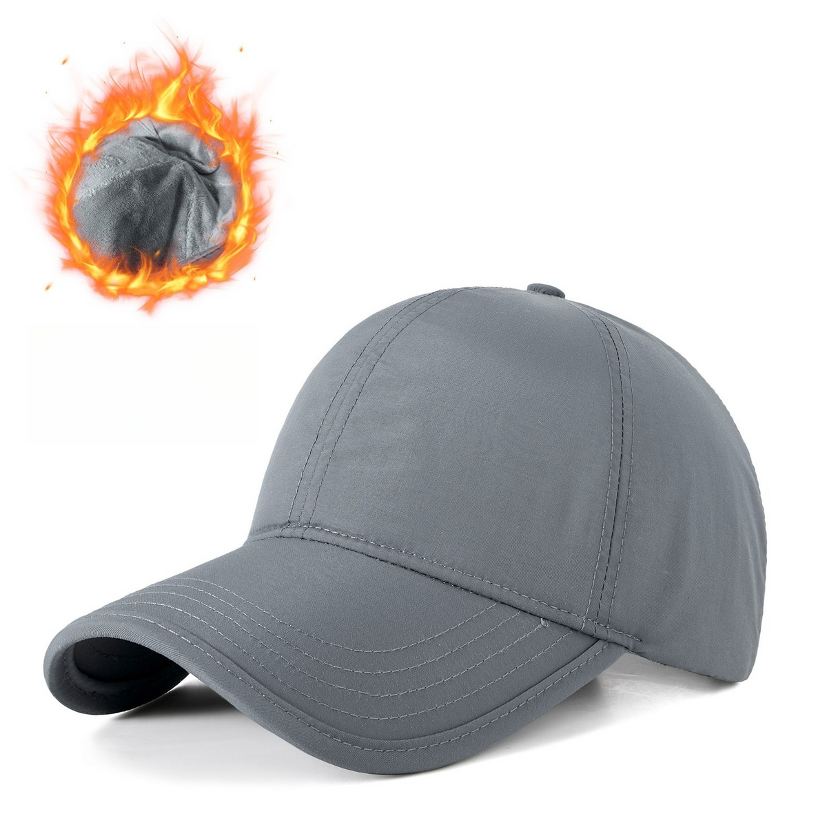Winter Baseball Cap with Fleece - Thermal Windproof Baseball Cap for Men Women