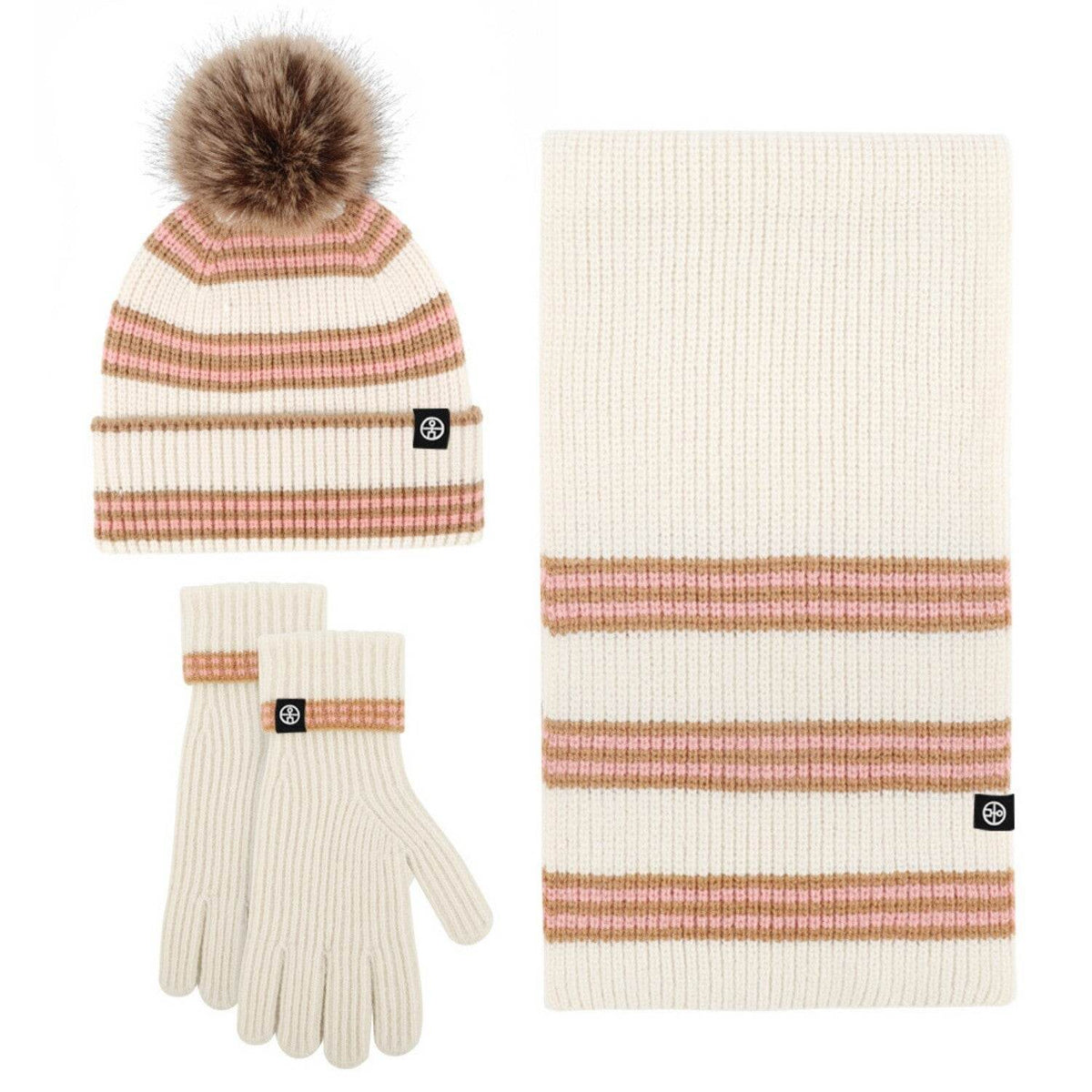 Winter Beanie Hat + Scarf + Gloves Set for Women - Movagear