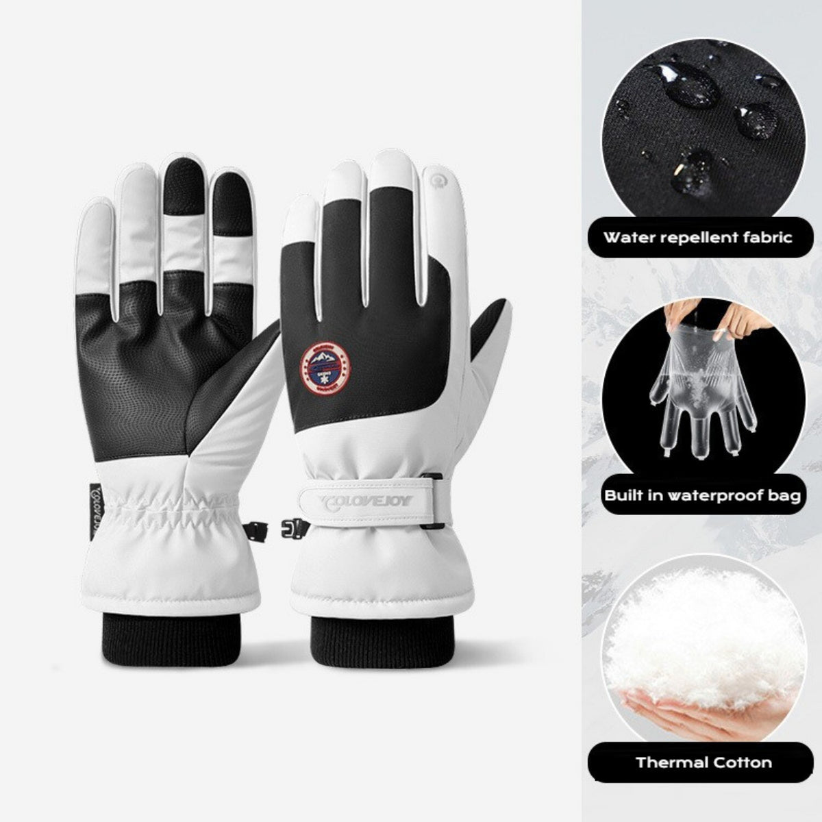 Winter Ski Gloves for Men Women - Thermal Snow Gloves for Cycling Skiing Sport