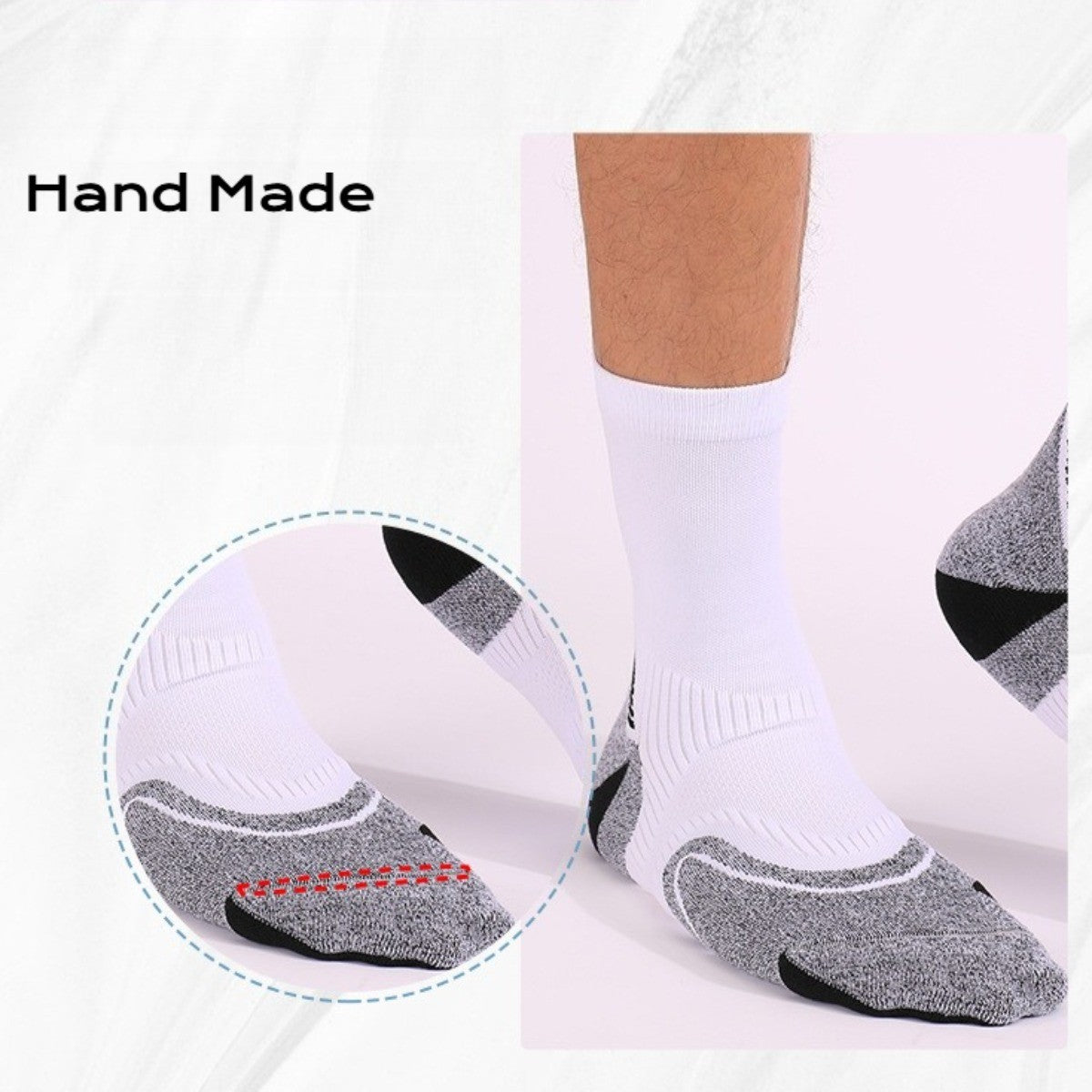 5 Pack Cycling Socks for Men - Sports Socks Sweat Absorption - Running Socks