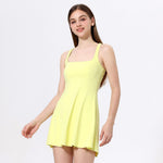 Women's Sports Dress Built in Shorts and Bra - Tennis Dress for Outdoor Running