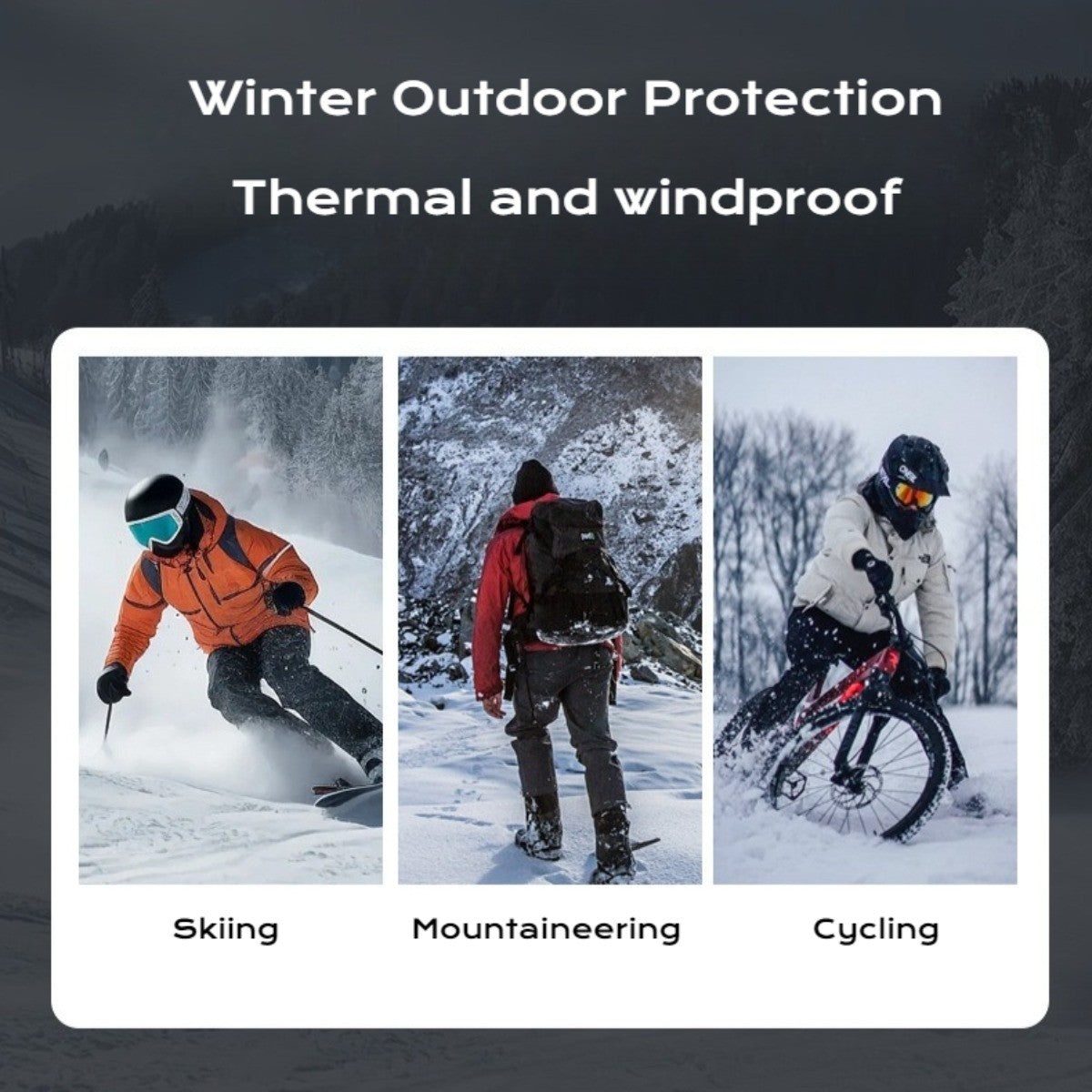 Ski Mask Balaclava for Men Women - Cold Weather Windproof Thermal Motorcycle