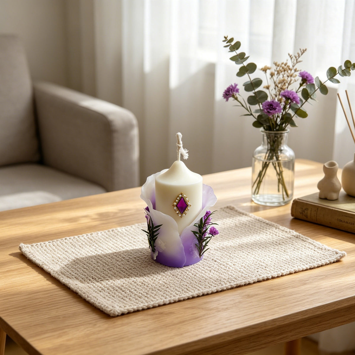 Scented Candles - Handmade Aromatherapy Candles, Bedroom Living Room Flower