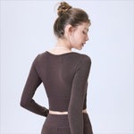 Thermal Yoga Clothes Built-in Bra - Running Sports Bra for Winter Fall CX5589