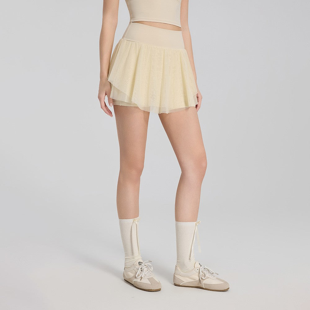 Elastic High Waist Slimming Tennis Skirt With Pocket Yoga Skirt for Women DQ5940