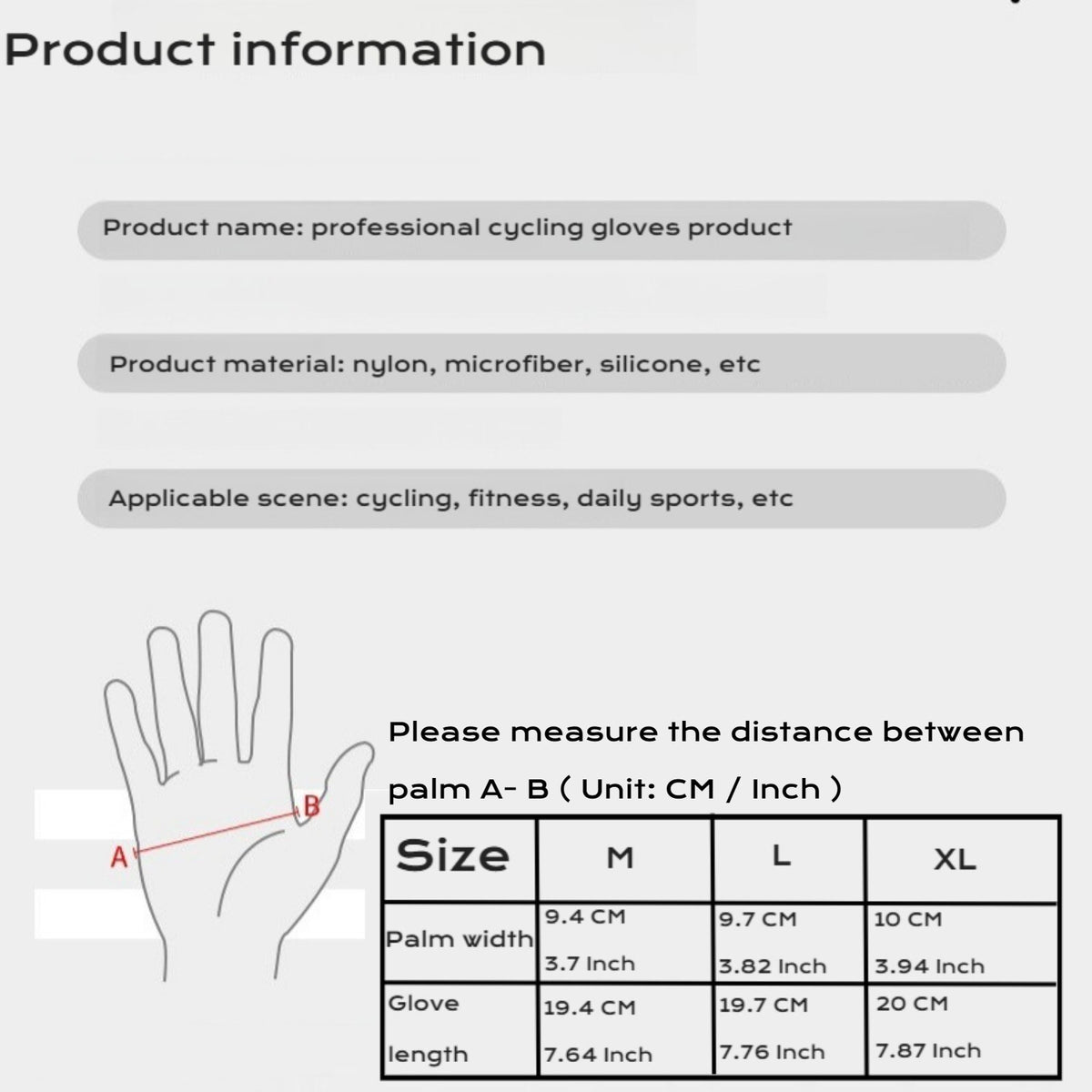 Cycling Gloves Bike Gloves for Men Women, Breathable Half Finger Bicycle Gloves