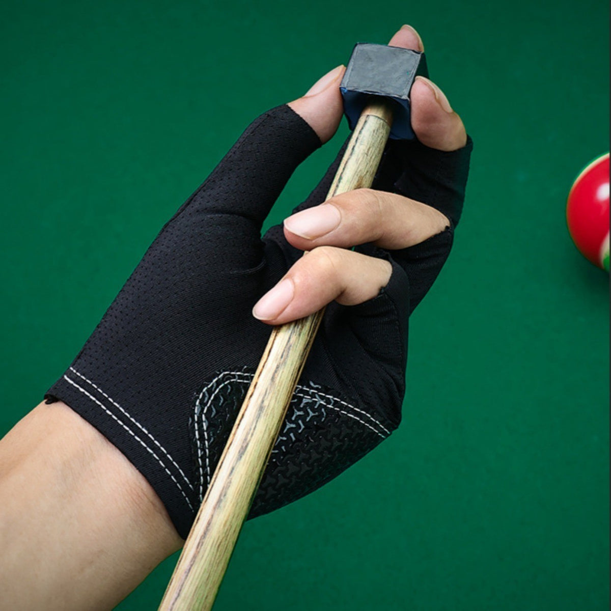 Billiard Pool Glove for Left Hand - 3 Finger Snooker Cue Sport Glove for Unisex