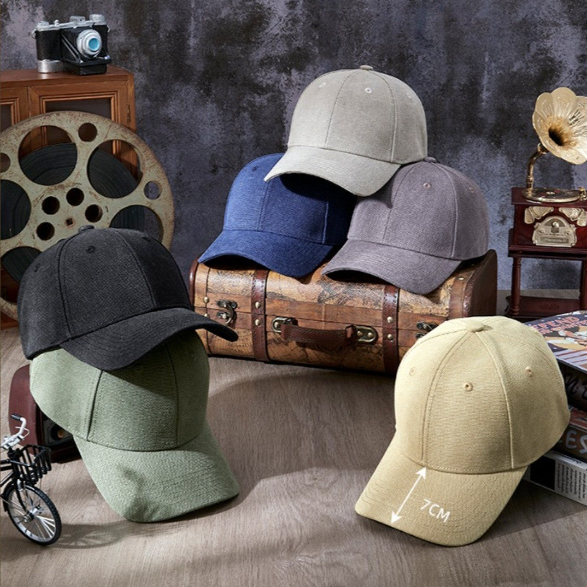Spring Summer Vintage Cotton Baseball Cap - Windproof and Warm Baseball Cap