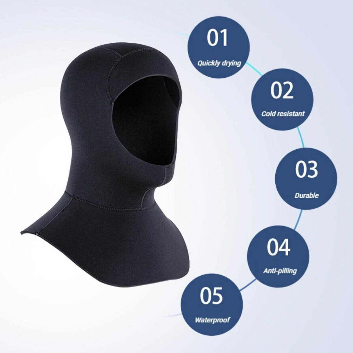 3mm / 5mm Neoprene Wetsuit Scuba Hood - Movagear