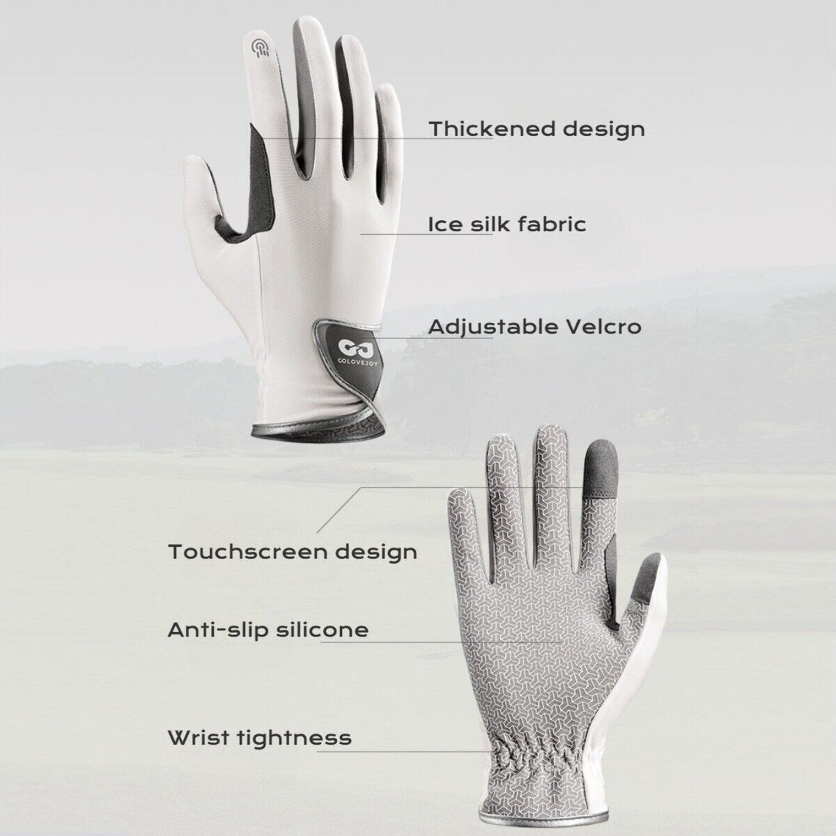 Horse Riding Gloves for Men Women - Ice Silk Touch Screen Equestrian Gloves
