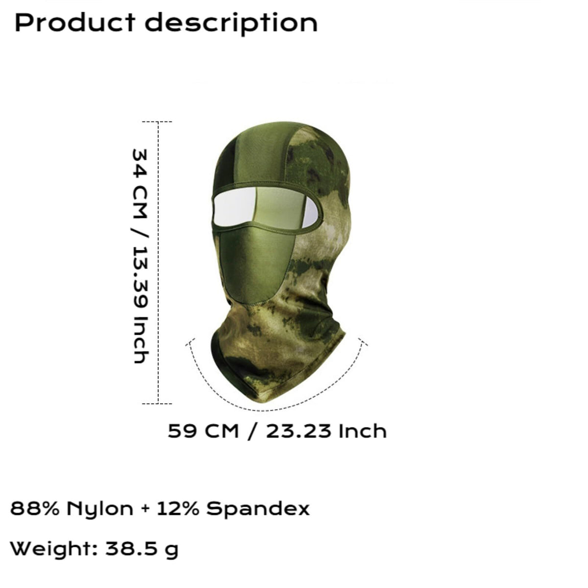 UPF50+ Balaclava Face Mask for Unisex - Summer UV Protection Cooling Face Cover