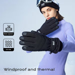 Winter Gloves for Men Women - Windproof Water Repellent Glove for Cycling Skiing