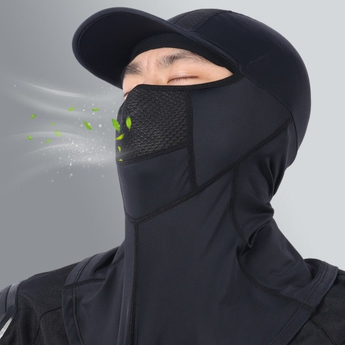 Summer Sun Protection Balaclava Ice Silk Breathable with Brim Cycling Mask