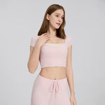 Spring Fall Yoga Bra - Fixed Cup Running Slim Fit Sports Bra Top - DX5956