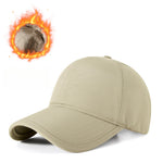 Winter Baseball Cap with Fleece - Thermal Windproof Baseball Cap for Men Women