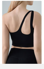 Single Shoulder Crossbody Sports Vest for Women - Running Quick Drying Yoga Bra