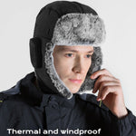 Winter Trapper Hat - Faux Fur Ear Flap Warm Aviator Cap For Men Women Outdoor