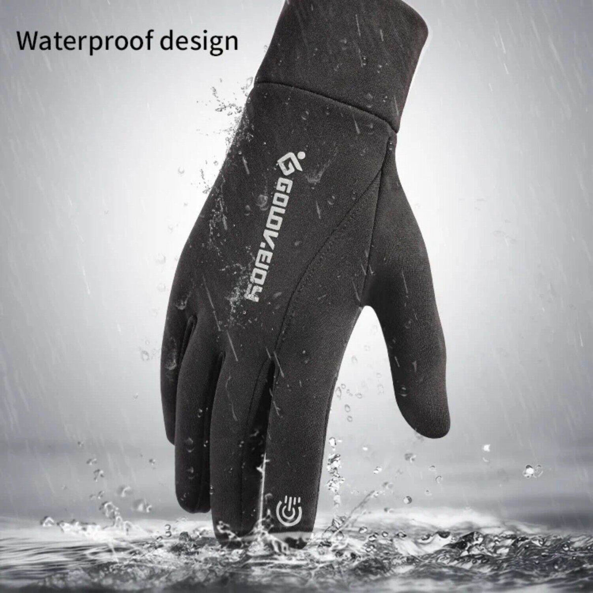 Men Thermal Windproof Waterproof Winter Cycling Gloves Touch Screen Warm Mittens - Movagear