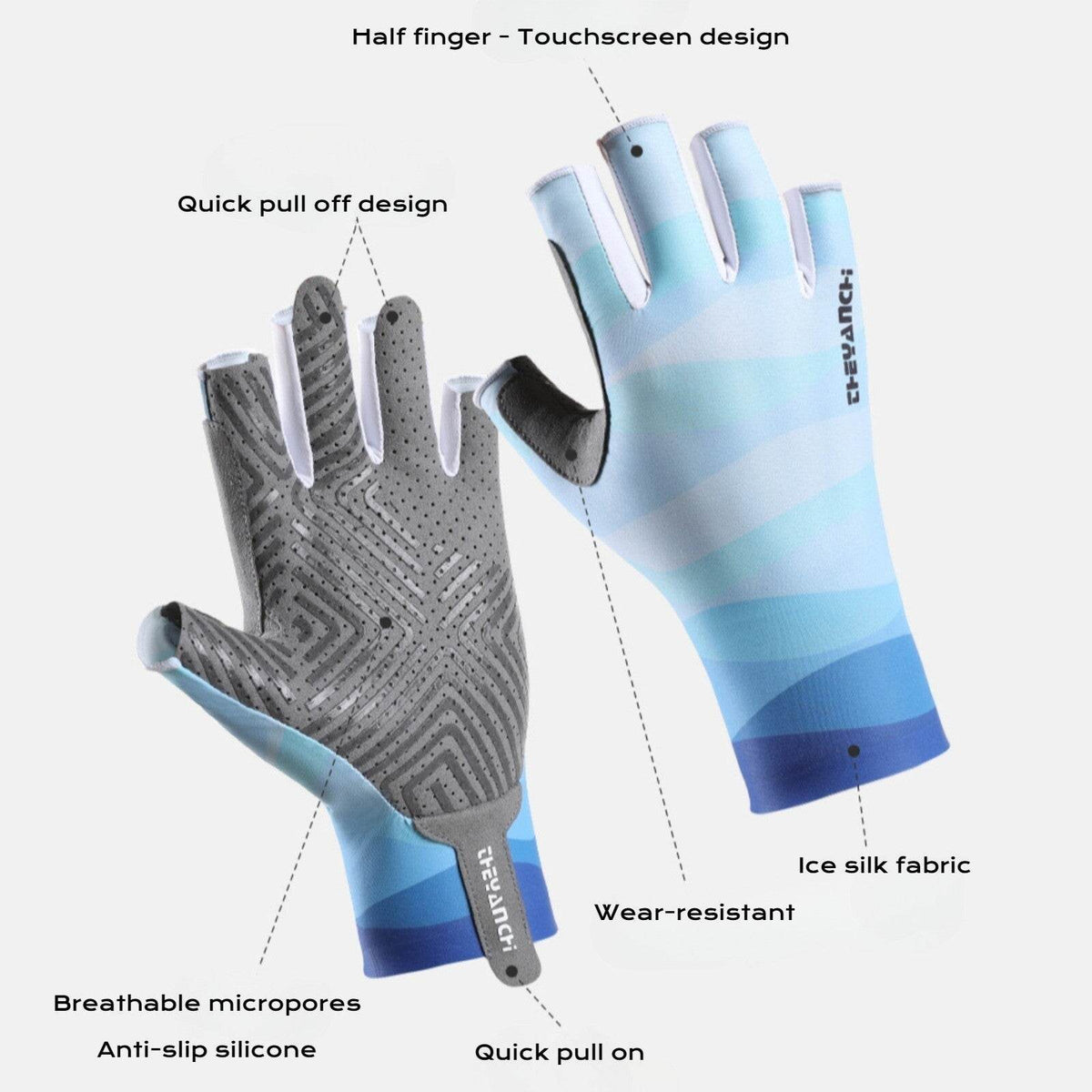 UPF50+ Fishing Gloves - Movagear