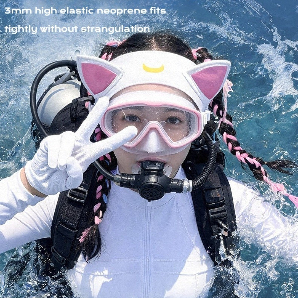 Diving Hairband for Female - Neoprene Headband for Snorkeling, Swimming Diving