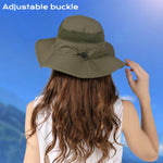 Summer UPF50+ Wide Brim Bucket Hat for Unisex UV Protection Breathable Sun Hat