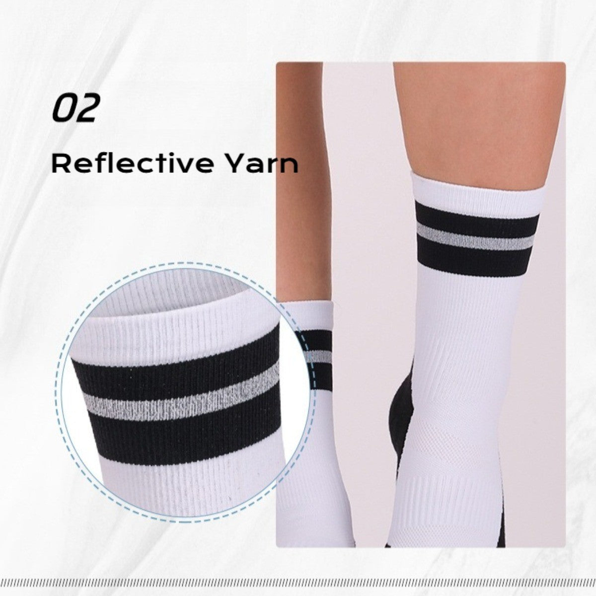 Sports Socks - Badminton Tennis Socks for Men Women - Breathable Running Socks
