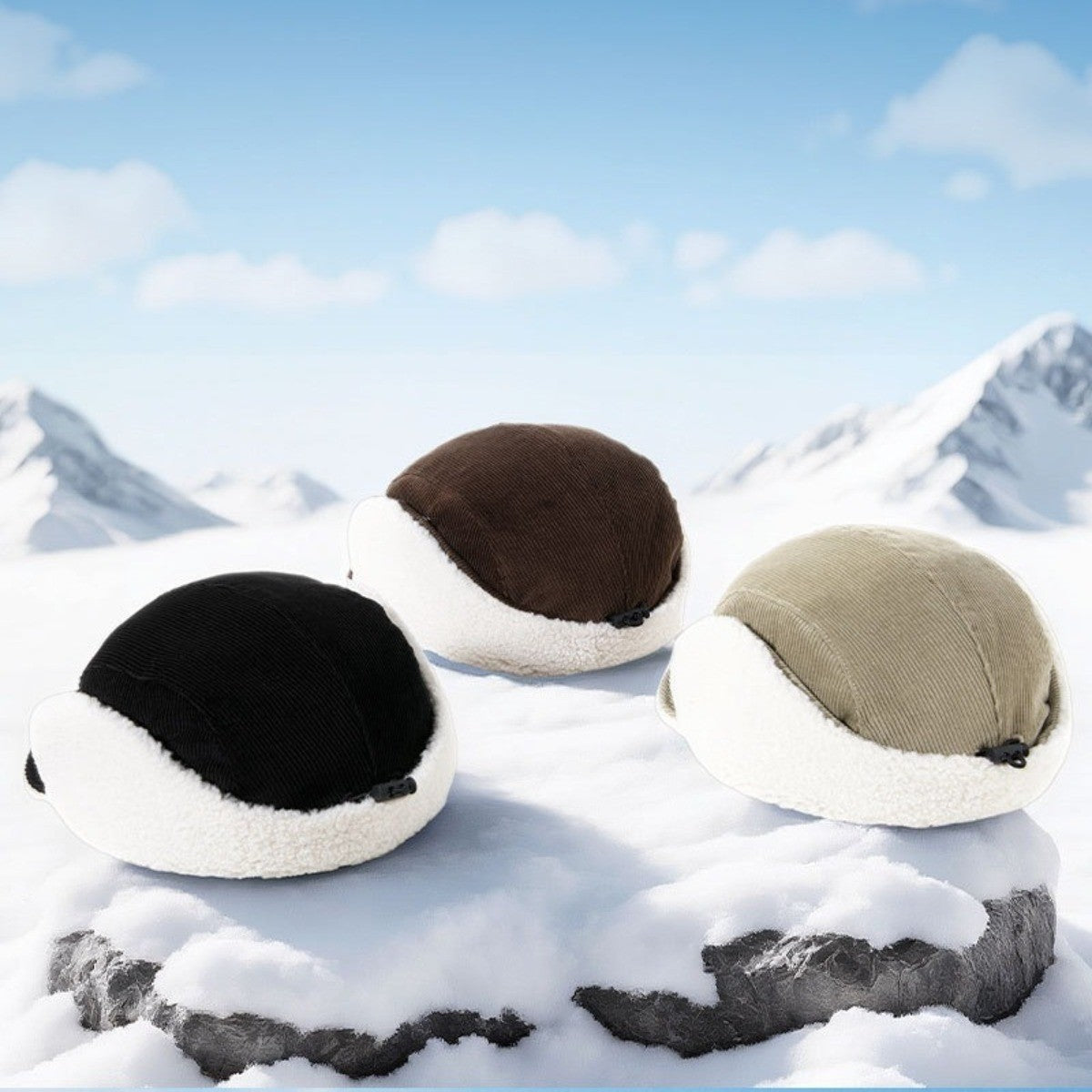 Retro Winter Hat with Ear Protection for Men Women - Thermal Trapper Hat