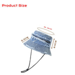 Cotton Bucket Hat for Men Women - Zipper Sun Protection Hat