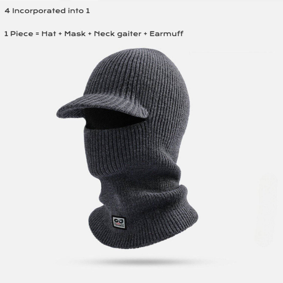 Knit Balaclava Face Cover with brim - Movagear