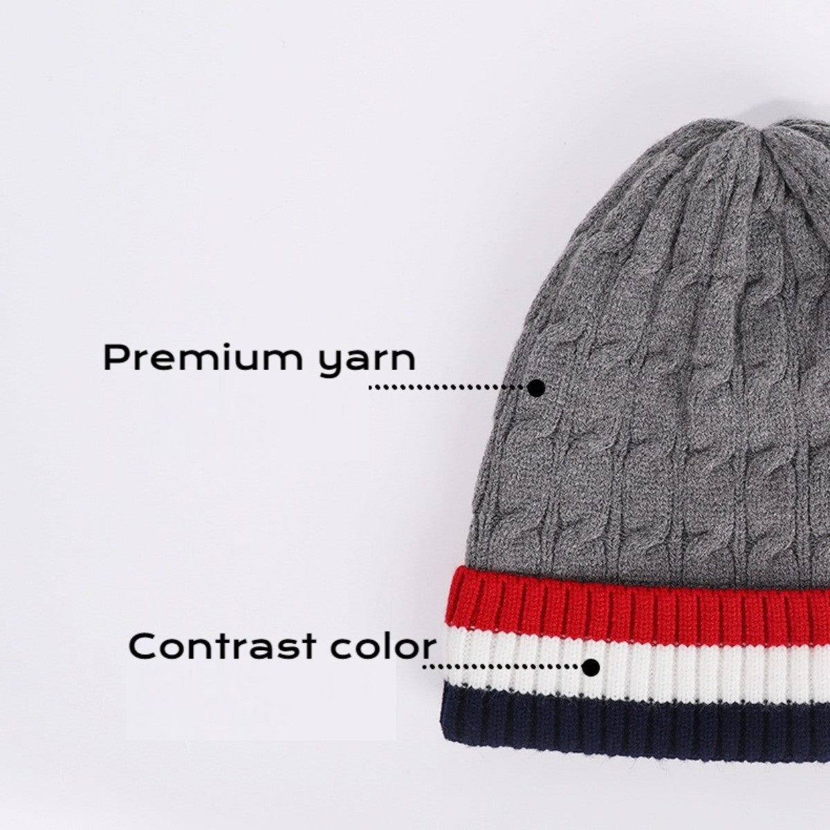 Winter Hat for Men Women Thermal Beanie Hat with Internal Fleece - Knitted Hat