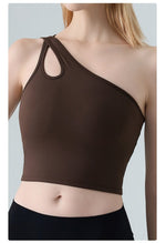 Single Shoulder Crossbody Sports Vest for Women - Running Quick Drying Yoga Bra