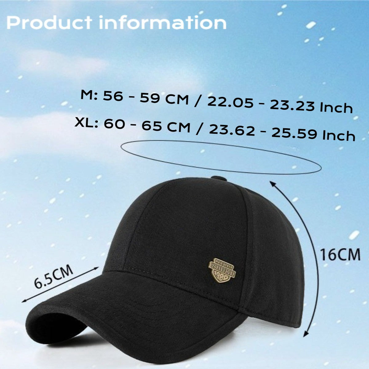 Winter Baseball Cap for Men Women - Adjustable Thermal Baseball Cap
