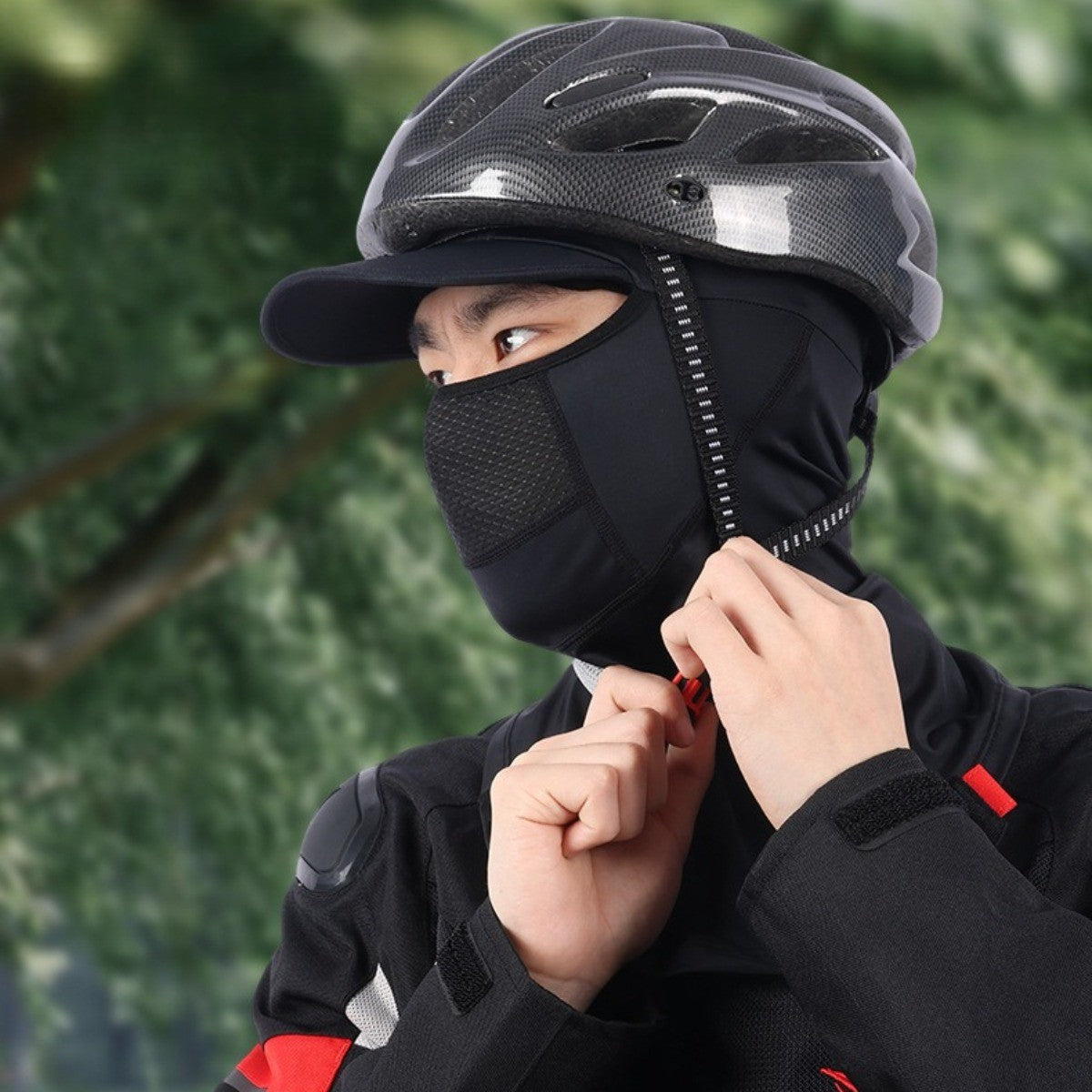 Summer Sun Protection Balaclava Ice Silk Breathable with Brim Cycling Mask