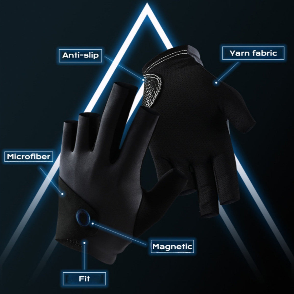 Billiard Pool Glove for Left Hand - 3 Finger Snooker Cue Sport Glove for Unisex