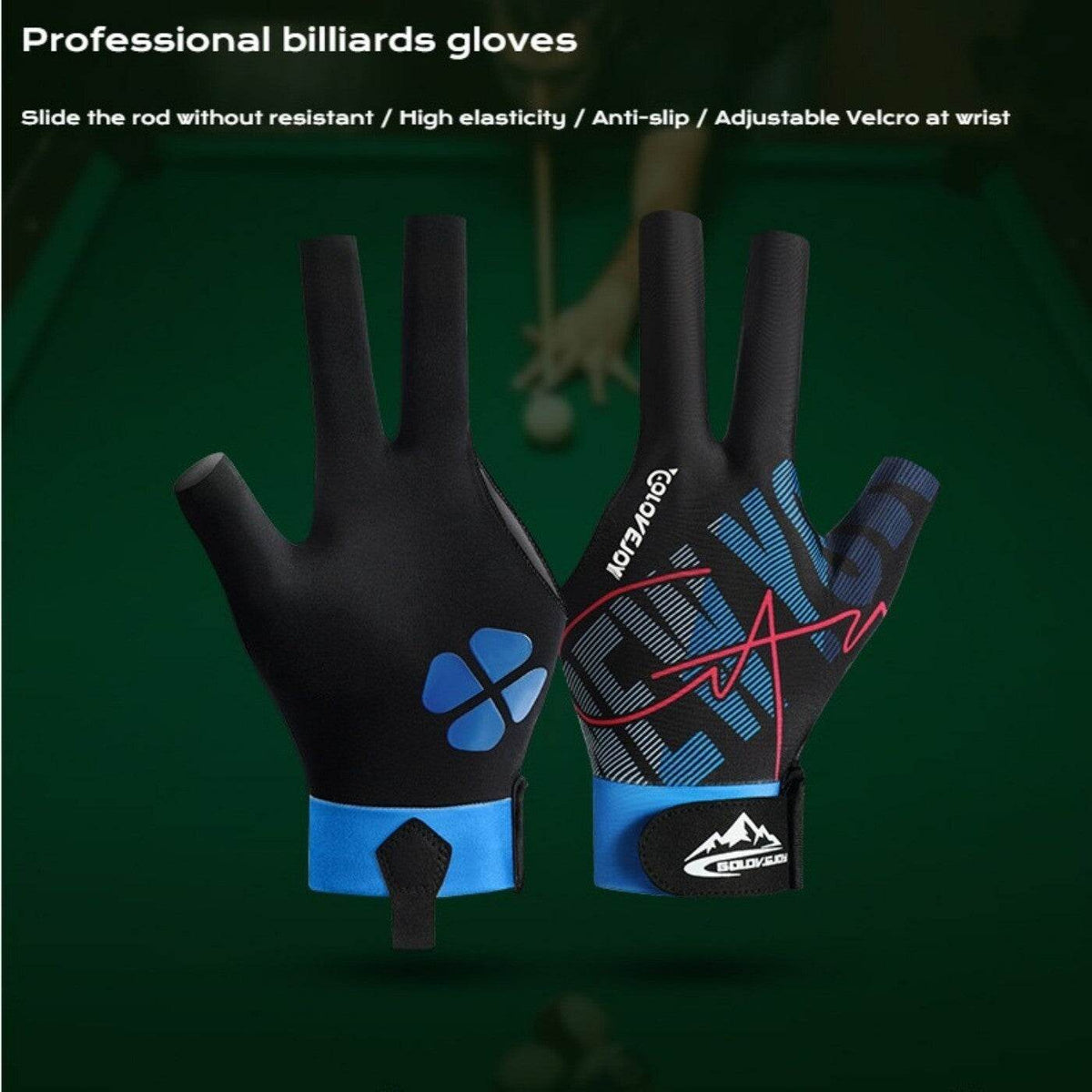 Billiards Glove - 3 Finger Pool Glove - Movagear