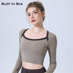 Womens Sports Bra - Workout Tank Top with Built in Pads - Yoga T-Shirt CX5697