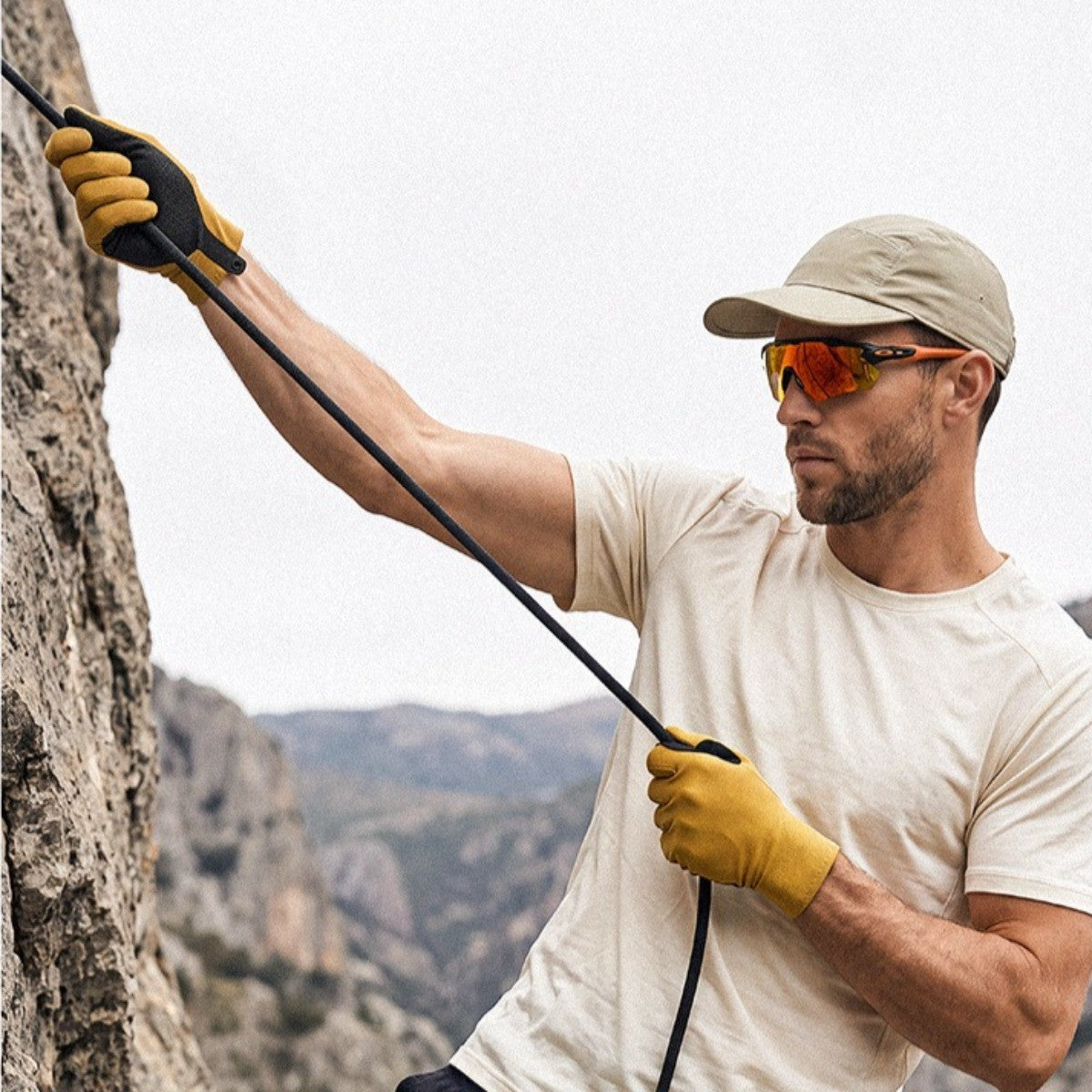 Spring / Fall Wool Blend Fabric Outdoor Gloves for Men Women Hiking, Cycling