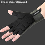 Cycling Gloves Bike Gloves for Men Women, Breathable Half Finger Bicycle Gloves - Movagear