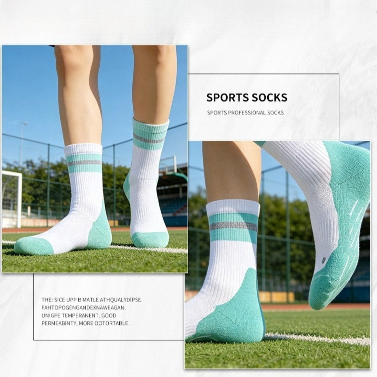 Sports Socks - Badminton Tennis Socks for Men Women - Breathable Running Socks