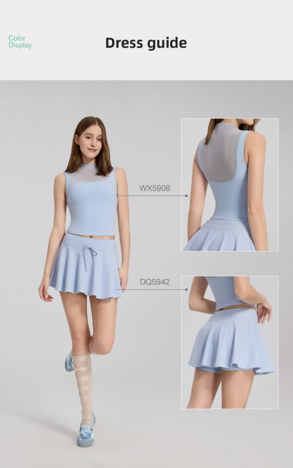 High Waist Abdominal Sports Short Skirt, Quick Drying Running Short DQ5942