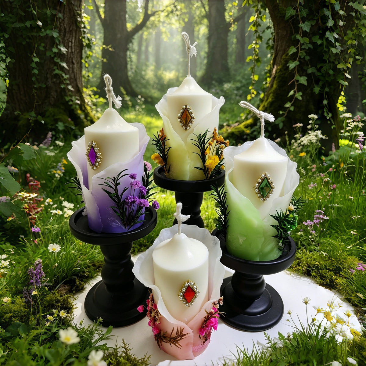 Scented Candles - Handmade Aromatherapy Candles, Bedroom Living Room Flower