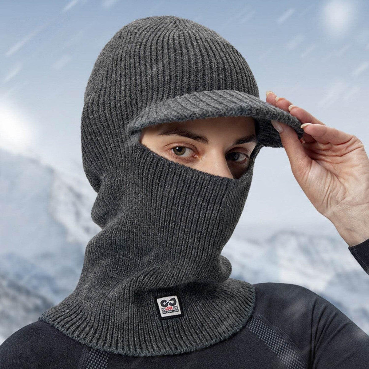 Knit Balaclava Face Cover with brim - Movagear