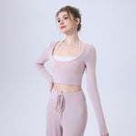 Thermal Yoga Clothes Built-in Bra - Running Sports Bra for Winter Fall CX5589